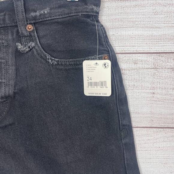 NWT Free People Makai Washed Black Cut Off Shorts Women's Size 24 - Picture 6 of 9